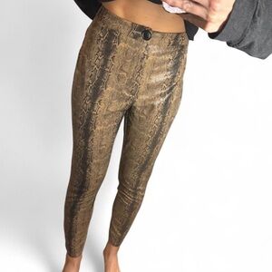 Snakeskin Print Pants
